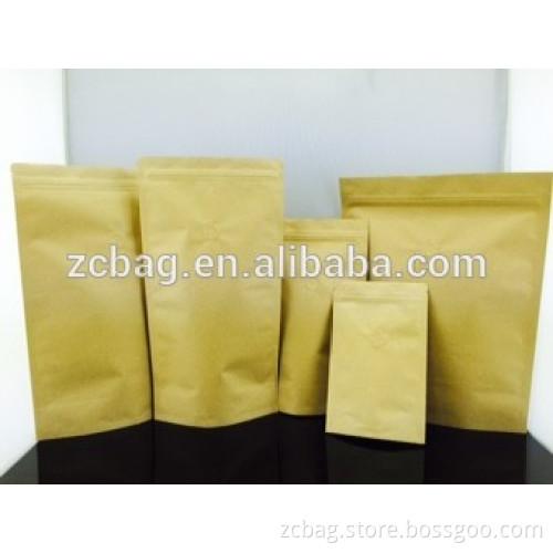 1000g Kraft aluminized foil inner coffee valve degassing pouch doypack standing up zipper lock bags